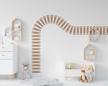 Load image into Gallery viewer, Railroad train Wall Decal Highway Vinyl Sticker Track Route Wall Decor Kids Playroom Boys Room Wall Art Train Bedroom Mural Sticker 745LU
