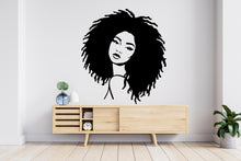 Load image into Gallery viewer, Afro Woman Wall Decal, Feminist Women wall Decor