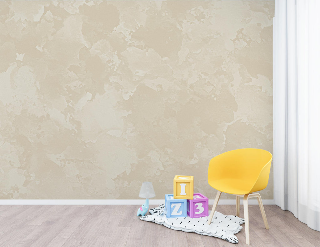 Luxury Limewash Wall Mural – Warm Beige & Light Taupe Natural Plaster Texture – Elegant Architectural Mineral Finish Wall Art