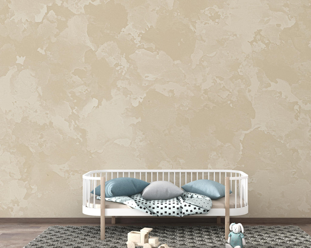 Luxury Limewash Wall Mural – Warm Beige & Light Taupe Natural Plaster Texture – Elegant Architectural Mineral Finish Wall Art