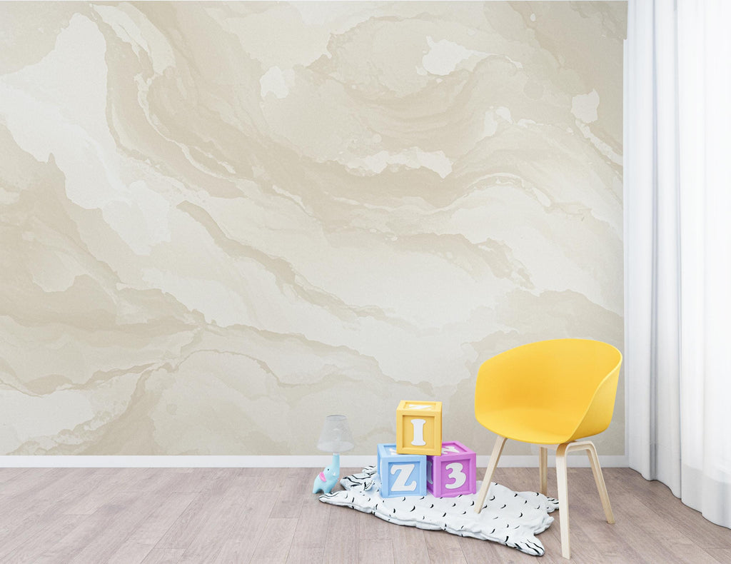 Japandi Limewash Wallpaper – Muted Beige & Soft Stone Seamless Pattern – Organic Plaster Texture – Minimalist Warm Neutral Wall Design