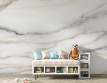 Load image into Gallery viewer, Luxury White Marble Wall Mural – Soft Gray Beige Veining – Elegant Large Scale Stone Effect – Timeless Neutral Statement
