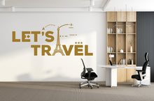 Load image into Gallery viewer, Travel Agency Decoration, Travel Agency wall decal, Airplane Cities wall art decor, Let's Travel wall sticker, Office wall decor 768LU