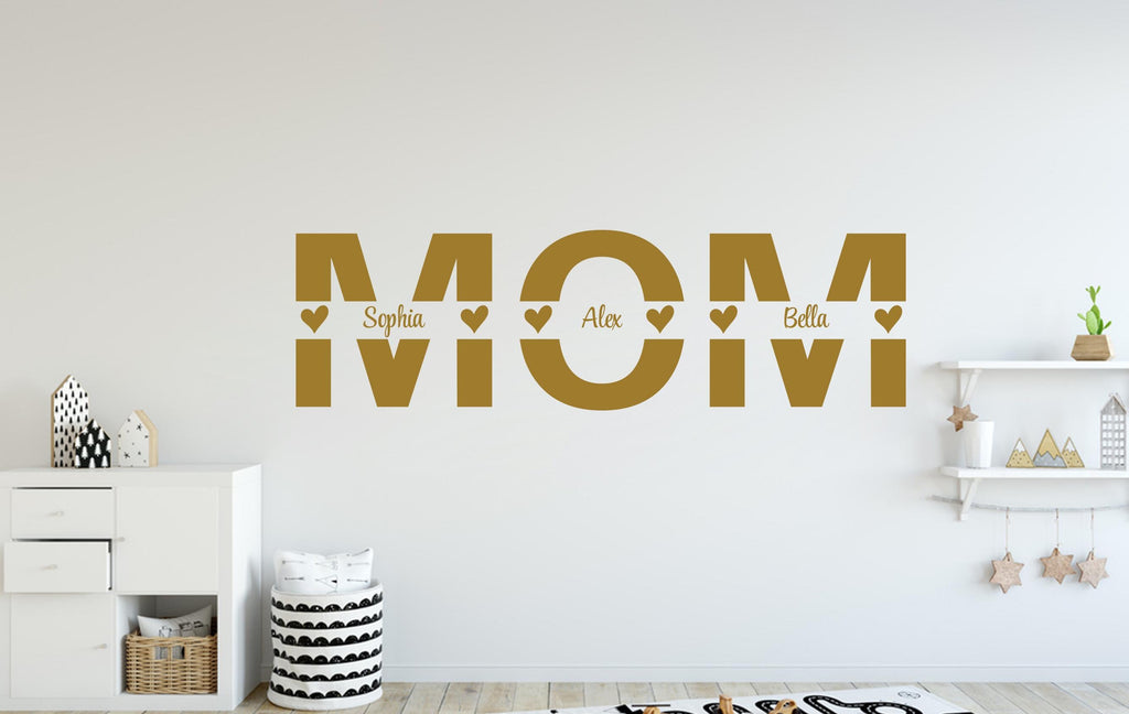 Mom wall decal, Personalized Mama Gift, Mothers day gift, Custom Name decal, Children name
