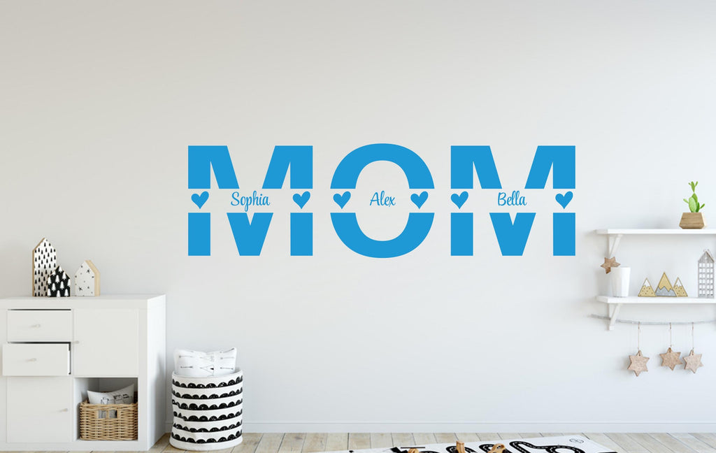 Mom wall decal, Personalized Mama Gift, Mothers day gift, Custom Name decal, Children name