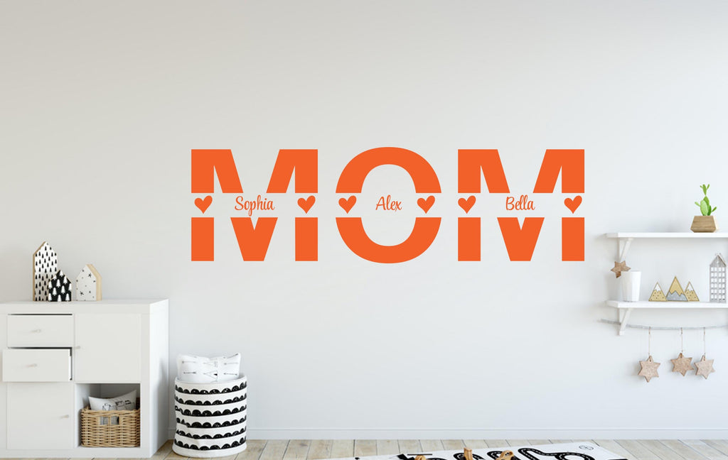 Mom wall decal, Personalized Mama Gift, Mothers day gift, Custom Name decal, Children name
