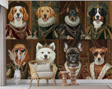 Load image into Gallery viewer, Royal Dog wallpaper, Renaissance Dog Wall Mural, Pet Lovers Gift, Royal Dog Portrait, Animal Painting, Wall Decor