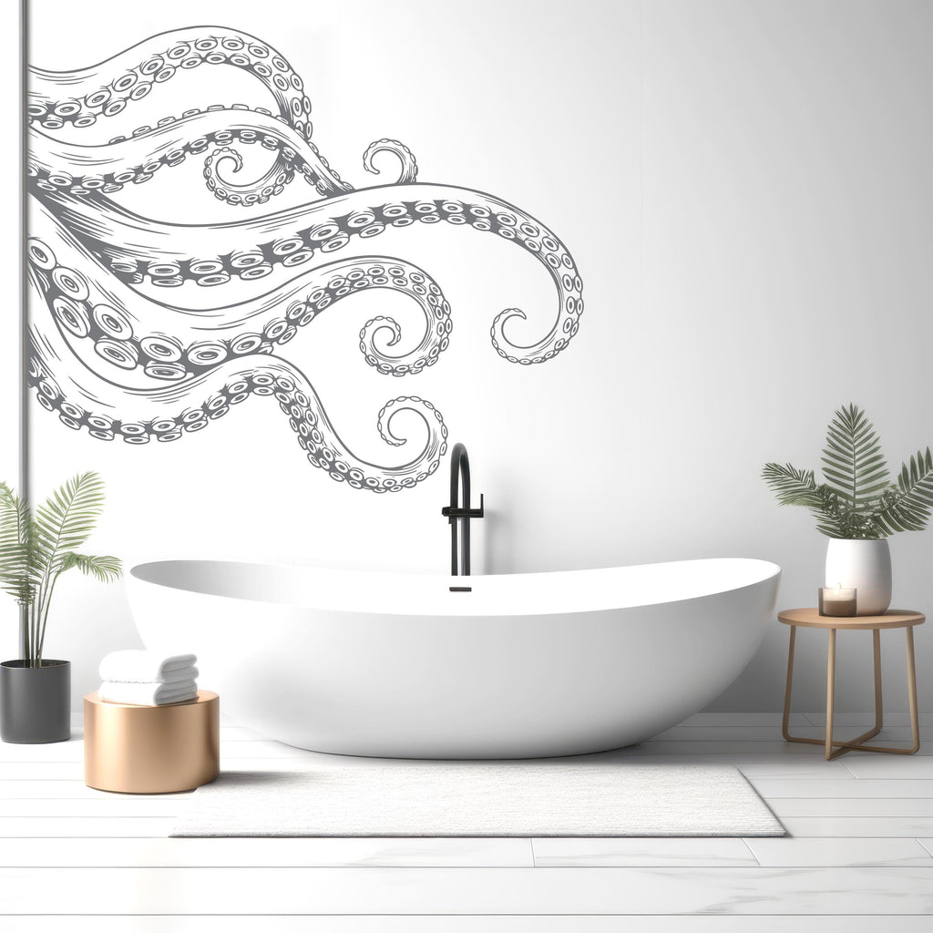 Octopus wall decal Tentacles decor Sea Animals Wall Bathroom Wall Decals Stickers Vinyl