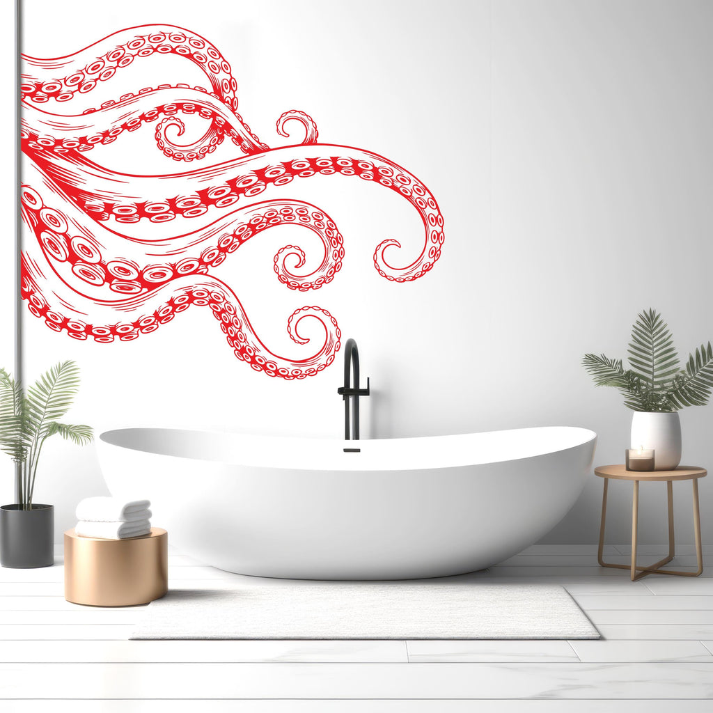 Octopus wall decal Tentacles decor Sea Animals Wall Bathroom Wall Decals Stickers Vinyl