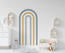 Load image into Gallery viewer, Rainbow Colorful Full Arch, Mid Century Boho Full Arch Wall Decals Modern Wall Stickers, Nursery Decor, Kids Room Wall Art, Home Decor 748LU