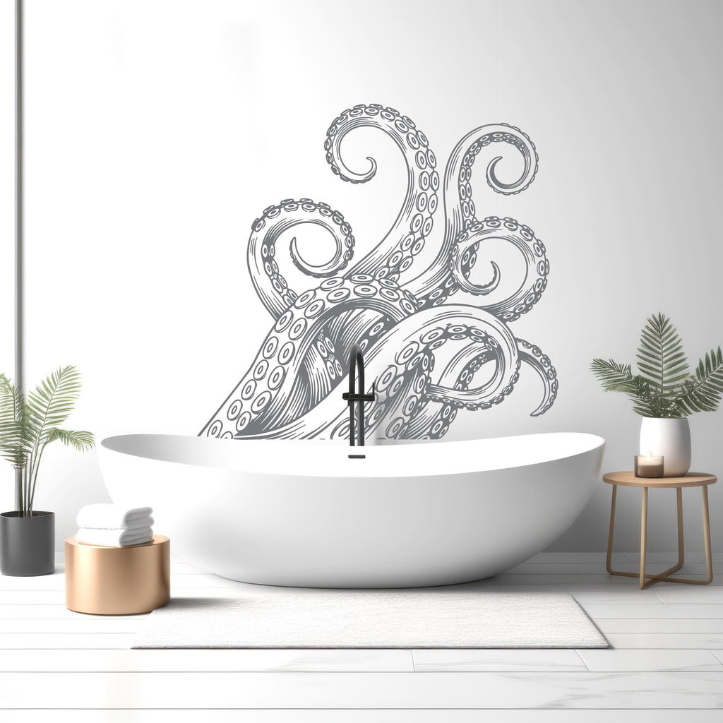 Octopus wall decal Tentacles decor Sea Animals Wall Bathroom Wall Decals Stickers Vinyl