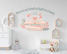 Load image into Gallery viewer, Library Floral Wall Art Decal, Library Wall Decal, Education Decals, Kids Room, Reading room, Nurseries, School, Kids Gifts Book Quote 770LU