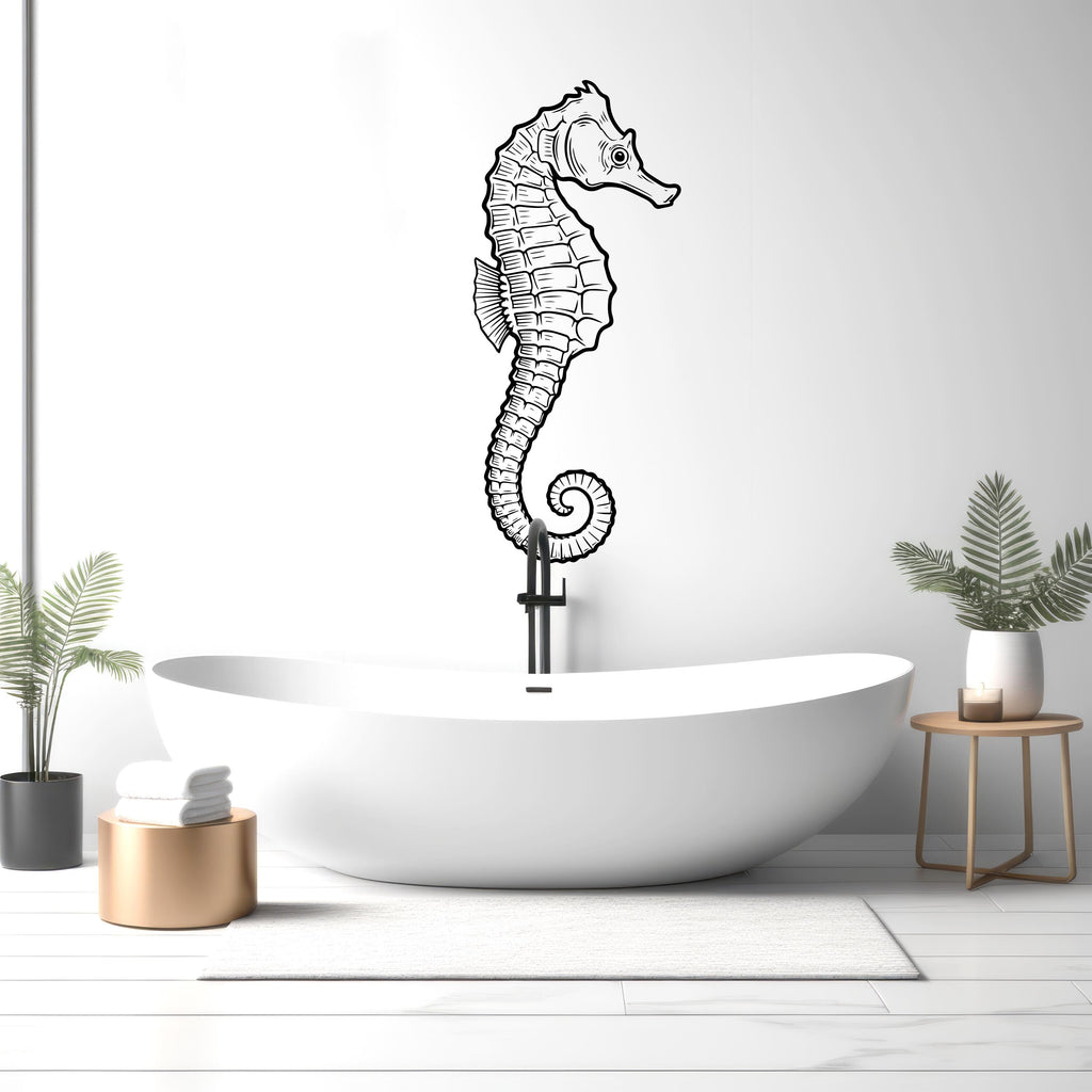 Sea Horse Wall Decal - Sea Animal Bathroom Decor