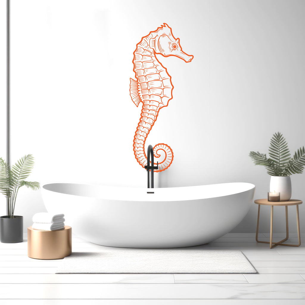 Sea Horse Wall Decal - Sea Animal Bathroom Decor
