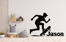 Load image into Gallery viewer, Wall Decal Skateboarder Skate Wall Art Stickers Skateboard Decals Skateboard Wall Stickers Kids Room Removable Home Decor Skate style 778LU