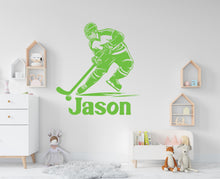Load image into Gallery viewer, Hockey wall decor, Custom Wall Decal Sport Vinyl, Hockey stickers, Boys Passion, Hockey Wall Art, Wall Stickers, Kids Room 779LU
