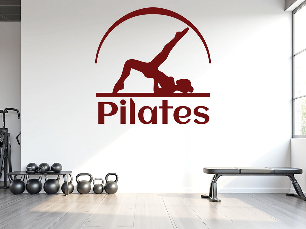 Pilates Wall Decal Pilates Wall Sticker Yoga Wall Art Pilates Wall Decor Gym Wall Decal Gym Wall Sticker Gym Wall Art Meditation Decal 780LU