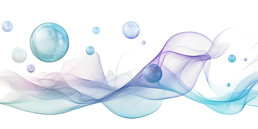 Abstract Wave Bubble Wall Decal | Modern Blue Purple Flow Wall Sticker | Minimalist Bedroom Wall Art | Contemporary Peel And Stick Mural