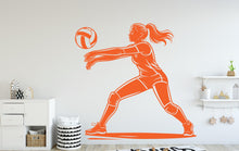 Load image into Gallery viewer, Volleyball Girl Wall Decal, Volleyball Wall sticker, Volley Girl Volleyball wall art Kids room Decal
