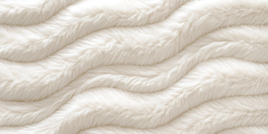 Luxury Faux Fur Wave Wallpaper Wall Decal 3D Textured Cream Mural Plush Accent Wall Neutral Bedroom Decor Modern Soft Statement Wallpaper