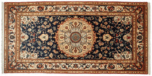 Load image into Gallery viewer, Persian Rug Wallpaper Wall Decal Vintage Oriental Carpet Mural Navy Boho Bedroom Accent Wall Art Traditional Medallion Statement Wallpaper