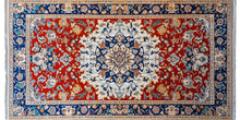 Load image into Gallery viewer, Red Persian Rug Wallpaper Wall Decal Oriental Medallion Mural Boho Vintage Accent Wall Art Traditional Carpet Bedroom Statement Wallpaper