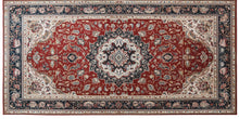 Load image into Gallery viewer, Dark Persian Rug Wallpaper Wall Decal Vintage Oriental Carpet Mural Red Medallion Moody Accent Wall Traditional Statement Wallpaper