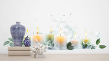 Load image into Gallery viewer, Candle Wall Decal Serenity Wall Sticker | Spa Zen Wall Art | Relaxing Candle Mural | Bathroom Bedroom Decor | Peel And Stick Meditation Wall