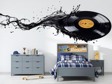 Load image into Gallery viewer, Vinyl Record Wall Decal Wallpaper Music Wall Sticker DJ Room Decor Sound Wave Vinyl Wall Art Music Lover Bedroom Decor Modern Music