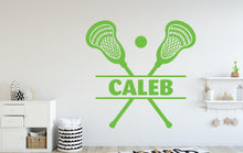 Load image into Gallery viewer, Custom Name Lacrosse Wall Decal, Kids Room Decor
