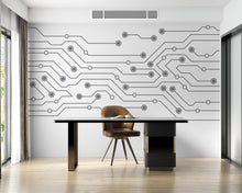 Load image into Gallery viewer, Circuit Board Wall Decal, Tech Office Decor