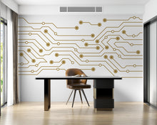 Load image into Gallery viewer, Circuit Board Wall Decal, Tech Office Decor