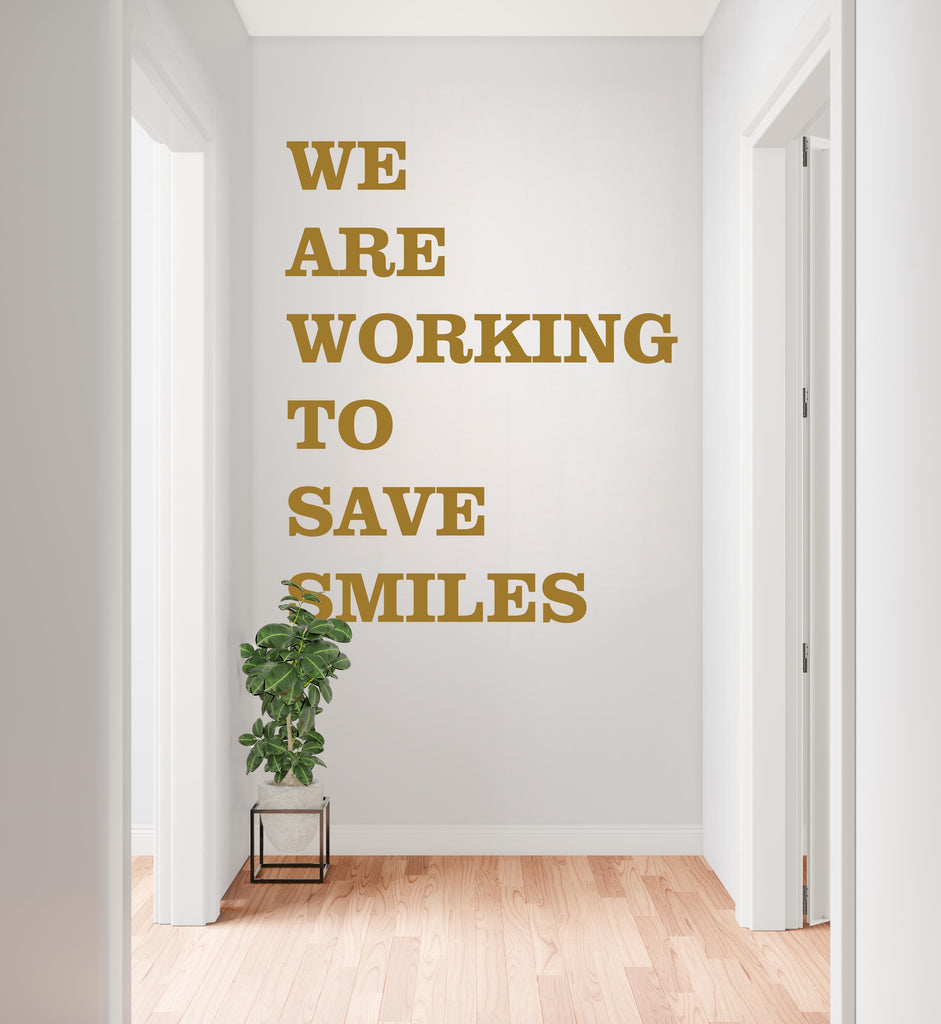 Dental wall decor Smile Dental Stickers Dental Clinic Wall Decal Door Wall Sticker Dental Clinic Wall Décor Tooth wall decal Art