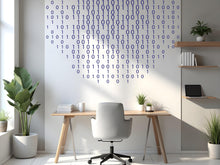 Load image into Gallery viewer, Binary Code Wall Decal, Technology Vinyl Wall Art Decal, Circuit Board Wall Decal, Office Wall Decor, Computer It Decor Office 762LU