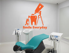 Load image into Gallery viewer, Dental wall decor Smile Dental Stickers Dental Clinic Wall Decal Door Wall Sticker Dental Clinic Wall Décor Tooth wall decal Art