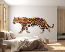 Load image into Gallery viewer, Leopard Wall Decal Large Removable Jungle Cat Sticker Safari Animal Wall Art for Bedroom Nursery Modern Wildlife Decor, 051gm