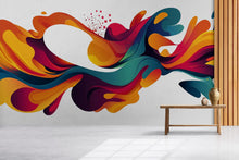 Load image into Gallery viewer, Abstract Wall Decal Colorful Modern Wall Sticker Large Removable Mural Art for Living Room Bedroom Office Decor, 052gm