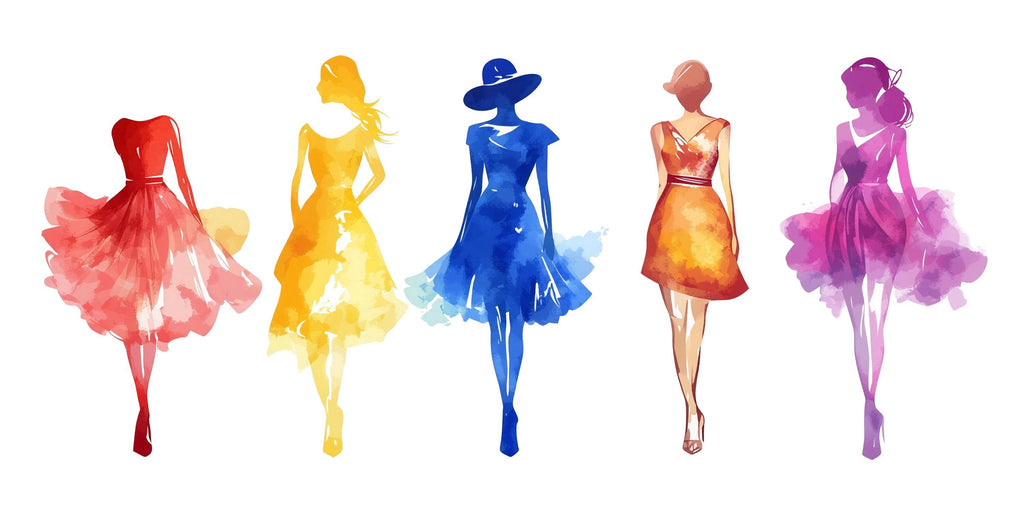 Fashion Wall Decal Colorful Women Silhouette Wall Sticker Modern Boutique Beauty Salon Decor Removable Art, 053gm