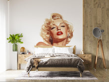 Load image into Gallery viewer, Glam Woman Wall Decal Vintage Hollywood Style Portrait Wall Sticker Retro Bedroom Beauty Salon Removable Art, 055gm