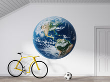 Load image into Gallery viewer, Earth Wall Decal Large World Globe Wall Sticker 3D Planet Mural Space Nursery Classroom Removable Wall Art, 056gm