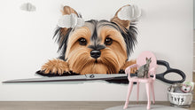 Load image into Gallery viewer, Yorkshire Terrier Wall Decal Yorkie Dog Wall Sticker Pet Grooming Salon Kids Room Removable Animal Mural, 069gm