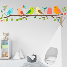 Load image into Gallery viewer, Colorful Birds on Branch Wall Decal Nursery Wall Sticker Kids Room Animal Wall Art Removable Mural Decor, 079gm