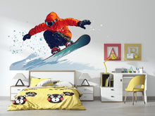 Load image into Gallery viewer, Snowboard Wall Decal Extreme Sports Wall Sticker Snowboarding Mural Boys Room Removable Teen Bedroom Decor, 084gm