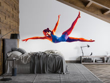 Load image into Gallery viewer, Colorful Gymnast Wall Decal Modern Ballet Dancer Wall Sticker Girls Bedroom Dance Studio Removable Decor, 087gm