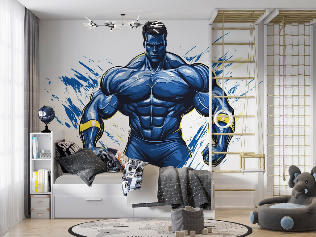 Bodybuilder Wall Decal Gym Wall Sticker Motivational Fitness Wall Art Removable Home Gym Decor, 089gm