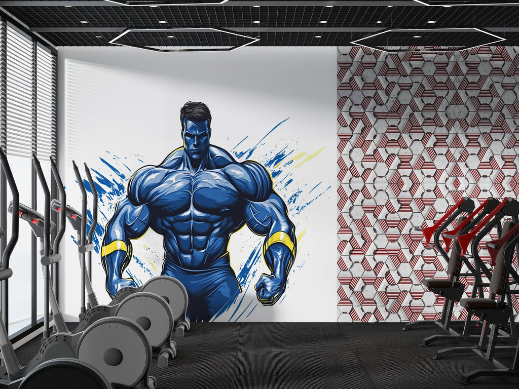 Bodybuilder Wall Decal Gym Wall Sticker Motivational Fitness Wall Art Removable Home Gym Decor, 089gm