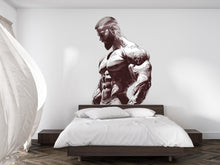 Load image into Gallery viewer, Bodybuilder Wall Decal Gym Mural Fitness Wall Sticker Home Gym Decor Removable Muscle Wall Art, 090gm