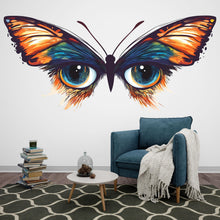 Load image into Gallery viewer, Butterfly Eyes Wall Decal Colorful Abstract Wall Sticker Modern Living Room Removable Art Decor, 091gm
