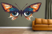 Load image into Gallery viewer, Butterfly Eyes Wall Decal Colorful Abstract Wall Sticker Modern Living Room Removable Art Decor, 091gm