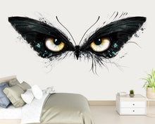 Load image into Gallery viewer, Dark Butterfly Eyes Wall Decal Gothic Abstract Wall Sticker Modern Living Room Removable Mural Art, 092gm